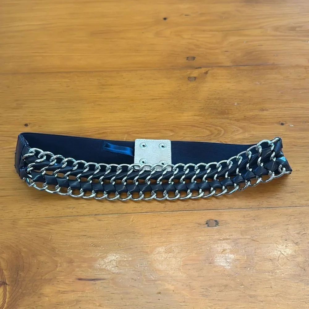 White House Black Market Wide Chain Cinch Snap Belt